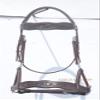 SHOWMEN CRAFT Brown sidepull bitless Bridle with Hand Carving on Curve Shape brow & Noseband, (Cob) view 1