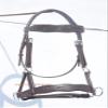 SHOWMEN CRAFT Brown sidepull bitless Bridle with Hand Carving on Curve Shape brow & Noseband, (Cob) view 2