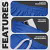 NY Threads Men's Athletic Shorts Quick Dry Loose-Fit Lightweight Running Workout Gym Shorts with Pockets, X-Large, Royal Blue view 4