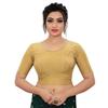 BishtHub Fashion Women's Cotton Blend Stretchable Elbow Sleeve Casual Wear Readymade Blouse Free Size -(Chiku-28-36) view 1