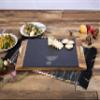 PICNIC TIME NHL St Louis Blues Covina Acacia and Slate Serving Tray, Charcuterie Board Set, (Acacia Wood & Slate Black with Gold Accents) view 2