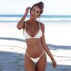 SACFOF Bikinis Swimsuit Set for Women Push up Padded Brazilian Triangle Bikini Bathing Suit Tie String Thong Swimsuit White view 2