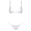 SACFOF Bikinis Swimsuit Set for Women Push up Padded Brazilian Triangle Bikini Bathing Suit Tie String Thong Swimsuit White view 3
