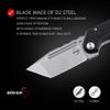 BKER PLUS Cataclyst Damascus pocket knife - EDC Flipper Knife with Damascus blade 110 layers - elegant folding knife with clip - sharp - gentleman - in case & gift box view 3