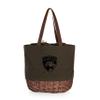 PICNIC TIME NHL Florida Panthers Coronado Canvas and Willow Basket Tote, Picnic Tote Bag, Beach Tote, (Khaki Green with Beige Accents) view 3