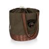 PICNIC TIME NHL Florida Panthers Coronado Canvas and Willow Basket Tote, Picnic Tote Bag, Beach Tote, (Khaki Green with Beige Accents) view 4