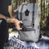 PICNIC TIME NHL Toronto Maple Leafs OTG Traverse Backpack Cooler, Soft Cooler Backpack, Hiking Backpack, (Heathered Gray) view 2