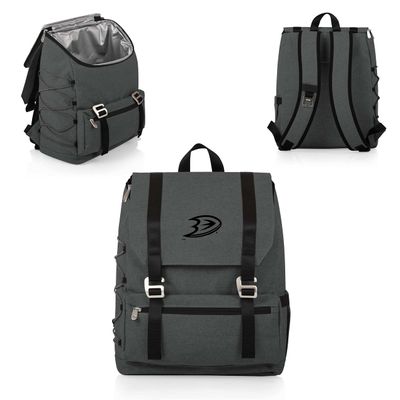 PICNIC TIME NHL Anaheim Ducks OTG Traverse Backpack Cooler, Soft Cooler Backpack, Hiking Backpack, (Heathered Gray)