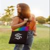 PICNIC TIME NHL Seattle Kraken Vista Outdoor Picnic Blanket & Tote, Beach Blanket, Camping Blanket, (Rainbow with Black) view 2