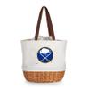 PICNIC TIME NHL Buffalo Sabres Coronado Canvas and Willow Basket Tote, Picnic Tote Bag, Beach Tote, (Beige Canvas) view 3