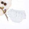 EISHOW 2 Pieces Unisex Baby Boys Girls Casual Shorts Cotton Blend Chiffon Newborn Bloomer Triangle Shorts Diaper Covers (2PCS B,6-12 Months) view 2