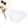 EISHOW 2 Pieces Unisex Baby Boys Girls Casual Shorts Cotton Blend Chiffon Newborn Bloomer Triangle Shorts Diaper Covers (2PCS B,6-12 Months) view 3