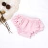 EISHOW 2 Pieces Unisex Baby Boys Girls Casual Shorts Cotton Blend Chiffon Newborn Bloomer Triangle Shorts Diaper Covers (2PCS B,6-12 Months) view 4