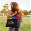 PICNIC TIME NHL Colorado Avalanche Vista Outdoor Picnic Blanket & Tote, Beach Blanket, Camping Blanket, (Rainbow with Black) view 2