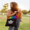 PICNIC TIME NHL Toronto Maple Leafs Vista Outdoor Picnic Blanket & Tote, Beach Blanket, Camping Blanket, (Rainbow with Black) view 2