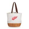 PICNIC TIME NHL Detroit Red Wings Coronado Canvas and Willow Basket Tote, Picnic Tote Bag, Beach Tote, (Beige Canvas) view 3