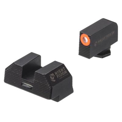 Night Fision Costa Ludus Night Sight Set Compatible with Glock 42/43/43x/43XMOS - Orange Front Ring, Rear Sight with Horizontal Tritium Bar