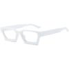 EYLRIM Thick Square Frame Blue Light Glasses for Women Men Non Prescription Computer Eyeglasses(09 White) view 1