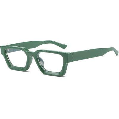 EYLRIM Thick Square Frame Blue Light Glasses for Women Men Non Prescription Computer Eyeglasses(02 Green)