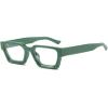 EYLRIM Thick Square Frame Blue Light Glasses for Women Men Non Prescription Computer Eyeglasses(02 Green) view 1