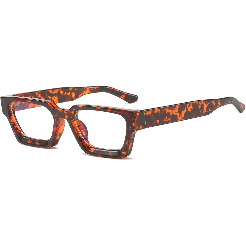 EYLRIM Thick Square Frame Blue Light Glasses for Women Men Non Prescription Computer Eyeglasses(03 Leopard)