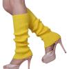 Mluvpxey Woolen Socks Warm Winter Solid Colour Adult Leg Cover Pile of Socks Cover Knitting Foot Cover (Color : Goose Yellow, Size : One Size) view 1
