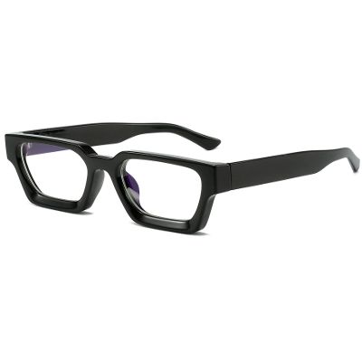 EYLRIM Thick Square Frame Blue Light Glasses for Women Men Non Prescription Computer Eyeglasses(01 Black)