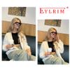 EYLRIM Thick Square Frame Blue Light Glasses for Women Men Non Prescription Computer Eyeglasses(01 Black) view 2