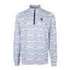 Cutter & Buck Men's Charcoal Indianapolis Colts Throwback Logo Big & Tall Traverse Camo Print Stretch Quarter-Zip Pullover Top view 2
