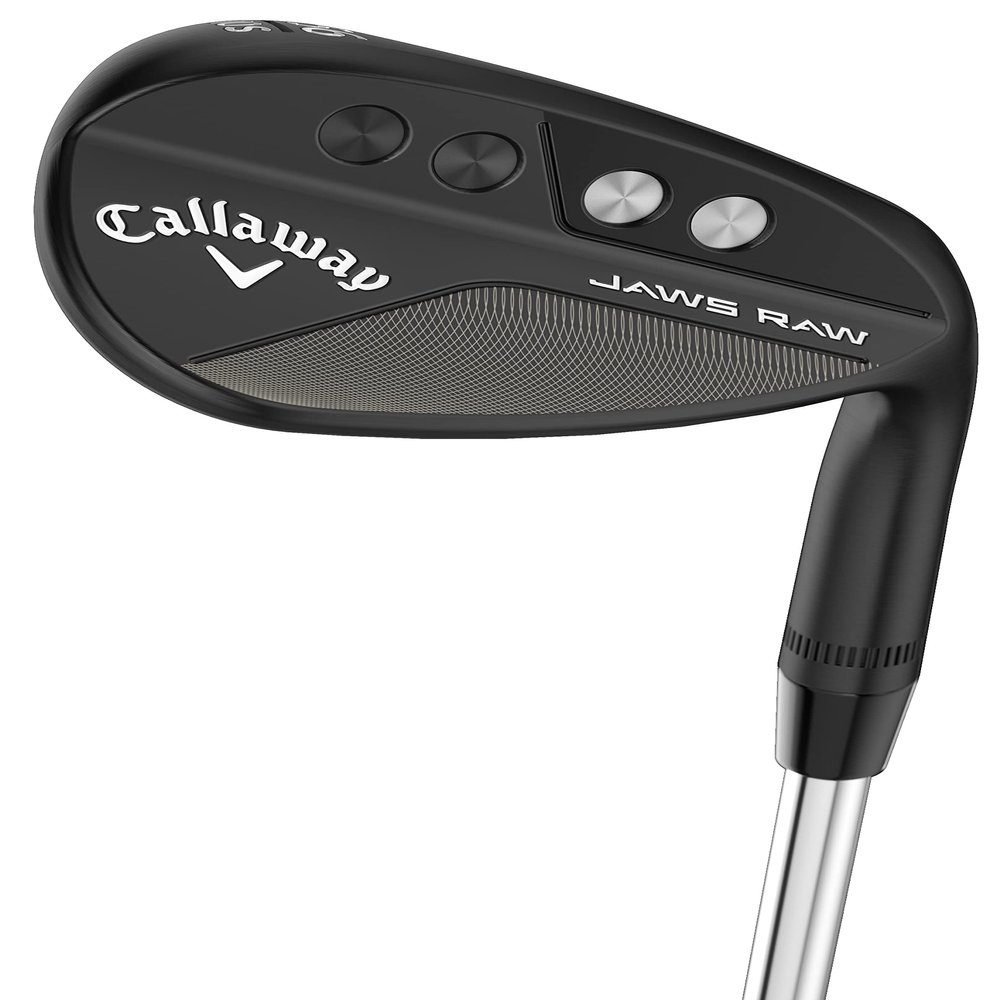 Callaway Jaws RAW Matte Black Lob Wedge, Left Handed, 60-12 (Bounce) W Grind, Steel, S200 (Stiff), Standard