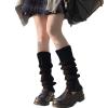 Mluvpxey Jk Japanese Knitted Mid-Calf Striped Calf Pile Socks Women's Autumn Winter Models Warm Lolita (Color : Black, Size : One Size) view 1