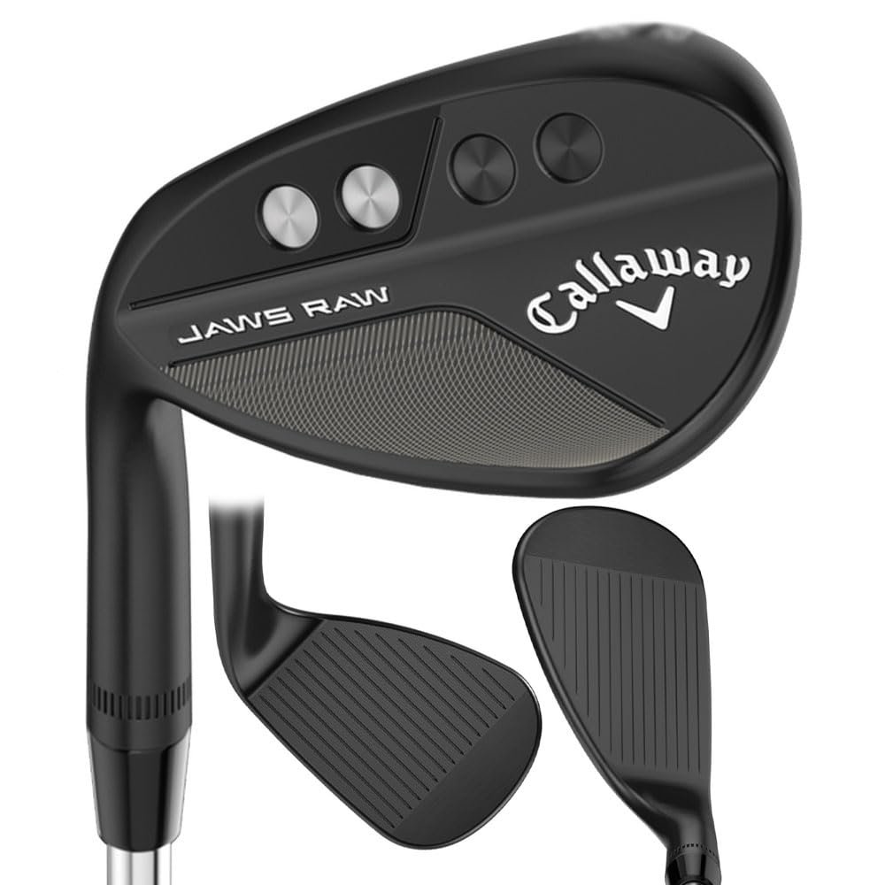 Callaway Jaws RAW Matte Black Sand Wedge, Left Handed, 56-10 (Bounce) S Grind, Graphite, Wedge Flex, Standard