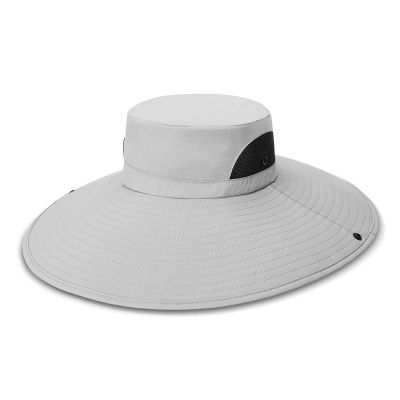 Uv Protection, Sun Protection, Waterproof Fisherman Hat, Men's and Women's Enlarged Brim, Breathable Fishing Outdoor Hat Capcircumference24.4inch Lightgrey[5.5inchlargebrim]