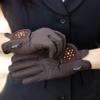 Cleopatra Ladies, Synthetic Leather, Equestrian Horse Riding Gloves, Brown (Large 8) view 3