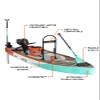 BOTE Rover Aero 12 FT 6 in Inflatable Micro Skiff, Blow up SUP for Adults Kids Family Friendly, APEX Pedal Drive & HP Motor Compatible, in Classic view 2