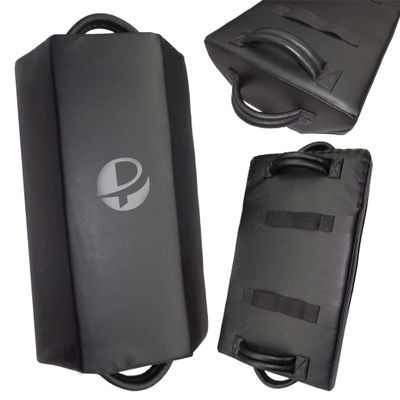 Tombstone Striking Shield Boxing MMA Muay Thai Kick Boxing Training Highly Durable (Black, Small - 18"x11"x4.5")