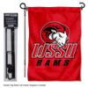 College Flags & Banners Co. Winston Salem State Rams Ram Head Logo Garden Flag with Pole Stand Holder view 2