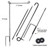 College Flags & Banners Co. Winston Salem State Rams Ram Head Logo Garden Flag with Pole Stand Holder view 4