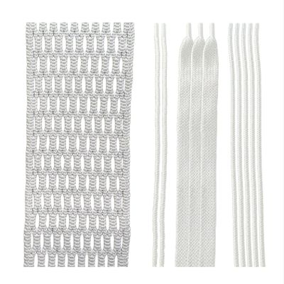 Performall Sports Dyna Lacrosse Mesh Stringing Kit 10D Diamond Semi-Soft White; 33 inch Tipped Lax Strings
