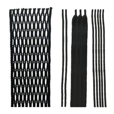 Performall Sports Dyna Lacrosse Mesh Stringing Kit 10D Diamond Semi-Soft Black; 33 inch Tipped Lax Strings