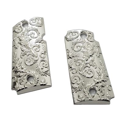 Custom for Kimber Micro 9 mm Metal Grips Scroll Design Micro9 Screws Nickel Plated