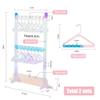 SUPERFINDINGS 2 Sets Acrylic Hanger Earrings Display Stand 2 Tiers with 32Pcs Coat Hangers Colorful Cute Jewelry Stand Organizer Ear Studs Display Rack for Retail Show Personal Exhibition,22.3x7x30cm view 2