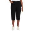 Alfred Dunner Women's Lace Allure Clamdigger Pant Size 8 Black view 1