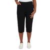 Alfred Dunner Women's Lace Allure Clamdigger Pant Size 8 Black view 4