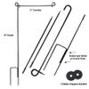College Flags & Banners Co. Virginia Commonwealth Rams Jumping Ram Logo Garden Flag with Pole Stand Holder view 4