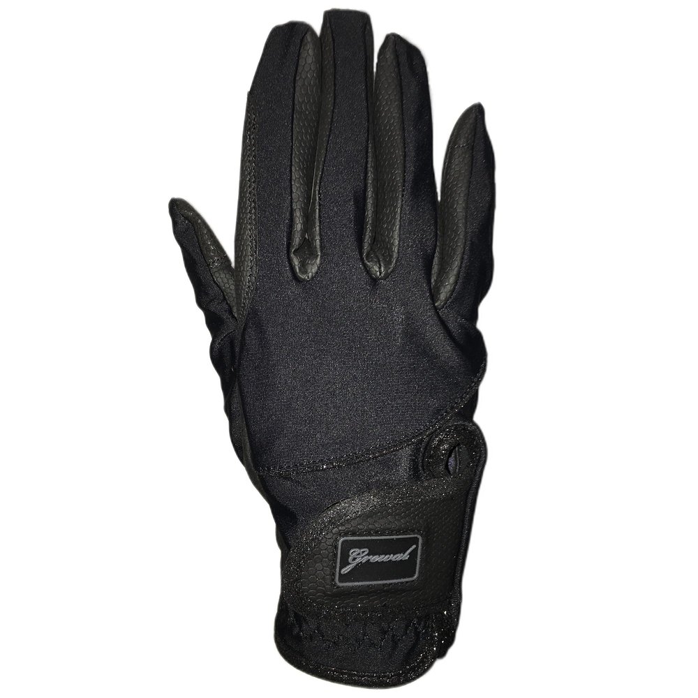 Grewal Equestrian Catherine Leather Riding Gloves (Navy Blue, X-Small 5)