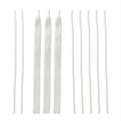 Performall Sports Dyna Lacrosse Mesh Full Stringing Kit White 33 inch Tipped Lax Strings: 5 Sidewalls, 3 Shooting Strings & 2 Shooting Cords