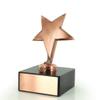 SHOP AWARDS AND GIFTS Star Trophy with Custom Plate, Engravable Customizable Award, Personalized, Employee Recognition Work School Leader Sport, 6 Inch, Bronze view 2