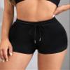 ABZEKH Shorts for Women Shorts Women's Shorts Slit Hem Drawstring Waist Shorts Shorts (Size : X-Small) view 3
