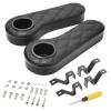 NOKINS Golf Cart Diamond Armrest with Cup Holder No Drilling Required for Club Car EzGo Yamaha Rear Seat Kit Fits 1-inch Square Tube Black (Black Stitching) view 1